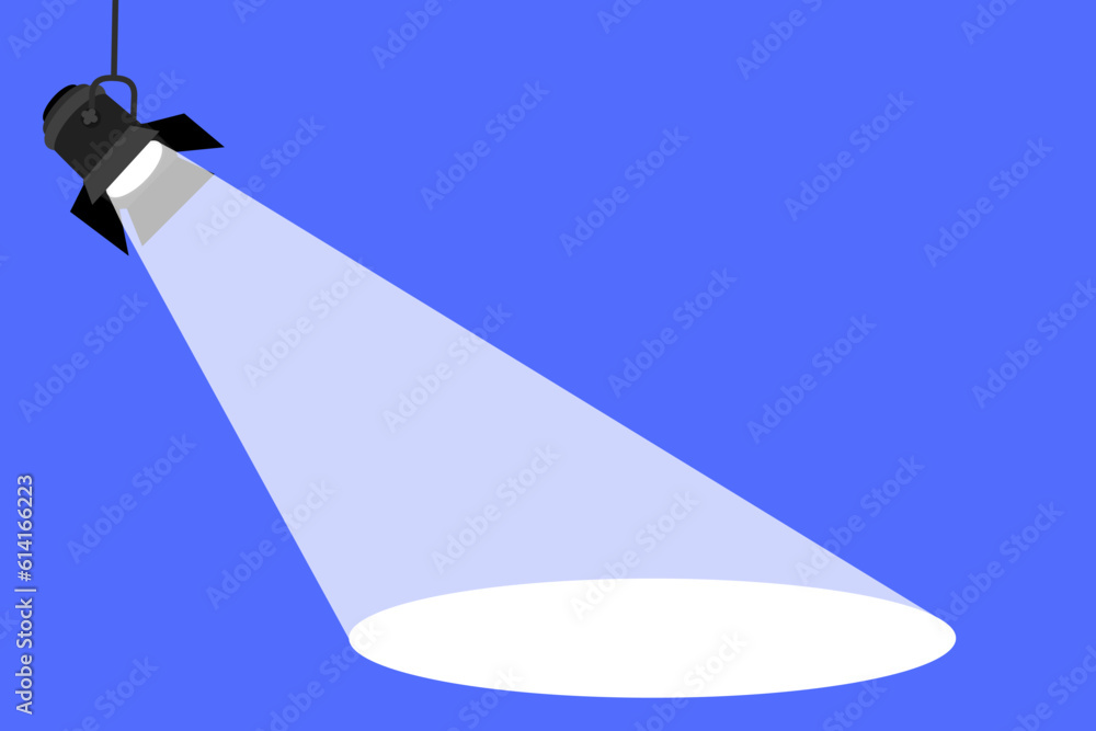 Spotlight vector background. Spotlight with bright lights. Vector set