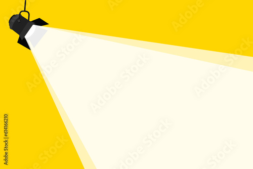 Spotlight vector background. Spotlight with bright lights. Vector set of light. Light source, studio lighting. Spotlight lighting banner, spotlight. Light beams, light effect. Vector illustration