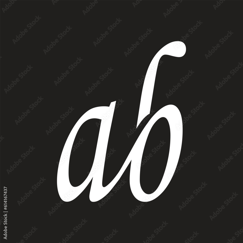 AB letter background vector design, AB logo design.