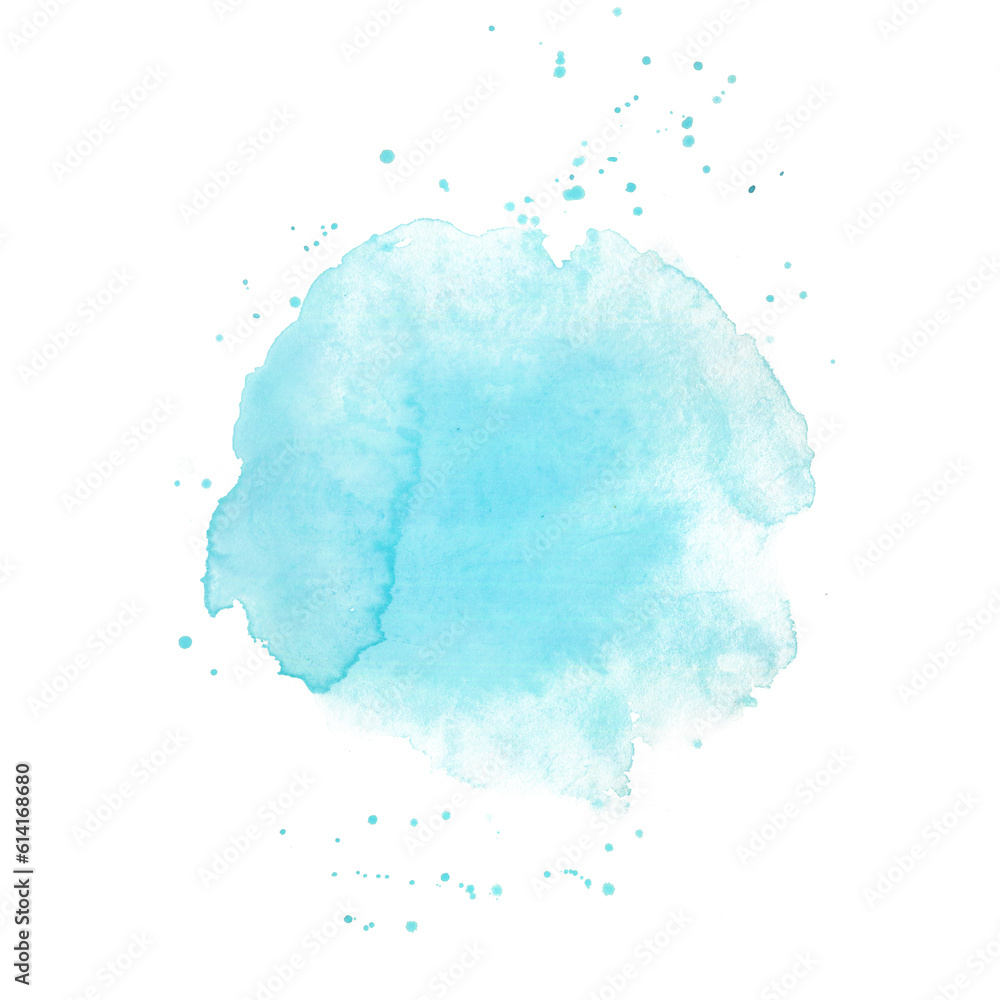 Fototapeta premium The watercolor spot is pale blue. Abstract background