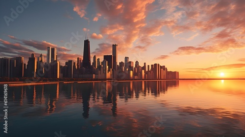 Experience the captivating glow of chicago's skyline