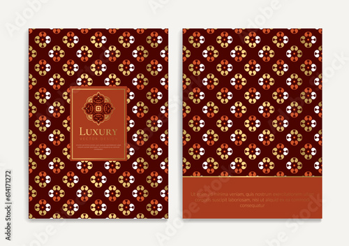 Luxury invitation card design with vector ornament pattern. Vintage template. Can be used for background and wallpaper. Elegant and classic vector elements great for decoration.