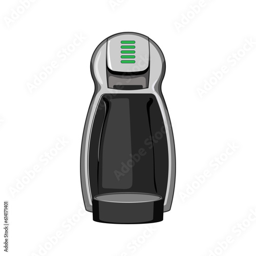 hot capsule coffee maker cartoon. morning aroma, espresso machine hot capsule coffee maker sign. isolated symbol vector illustration