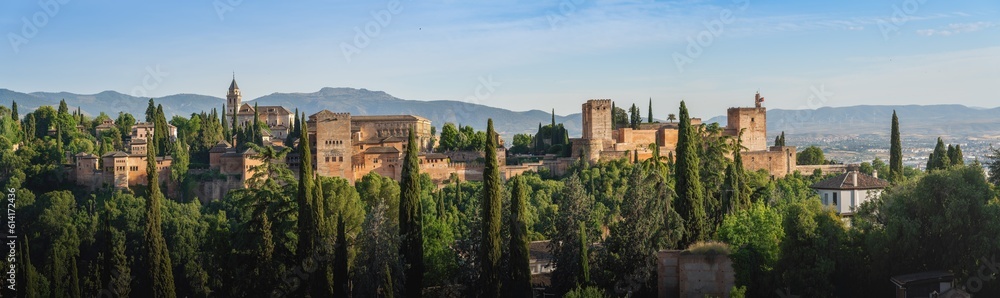 Panoramic view of Alhambra - Granada, Andalusia, Spain