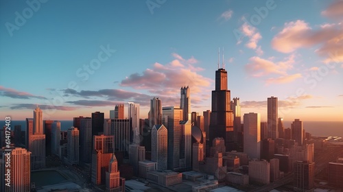 Adorn your walls with the graceful charm of a skyline photo