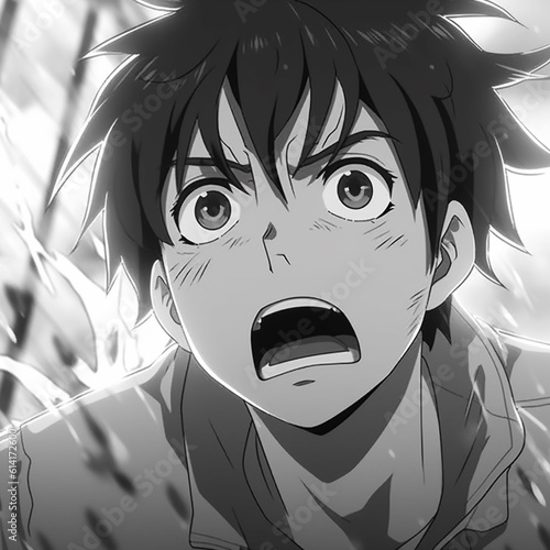 Painted male anime character