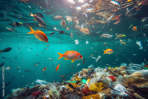 Plastic Pollution Threat - Fishes and Oceans - Global Change - Marine Pollution - Micro Plastics 