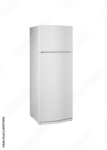 Refrigerator, freezer isolated on white