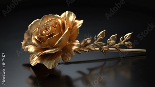 rose on black background HD 8K wallpaper Stock Photographic Image