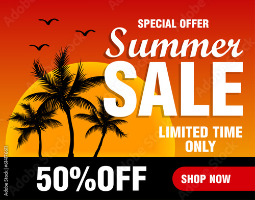 Special offer summer sale limited time only. Summer sale banner