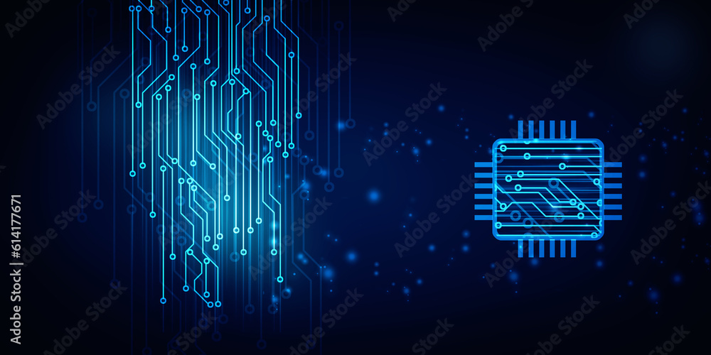 Obraz premium 2d rendering latest computer microchips