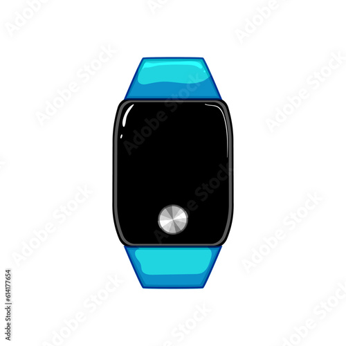 watch fitness bracelet cartoon. smtracker sport, wearable digital watch fitness bracelet sign. isolated symbol vector illustration