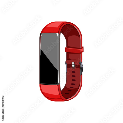 wearable fitness bracelet cartoon. digital activity, smartwatch band wearable fitness bracelet sign. isolated symbol vector illustration