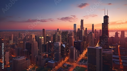 Elevate your space with captivating chicago skyline photos © Ranya Art Studio
