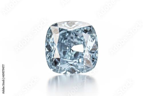 light blue cushion cut diamond white background  diamonds on white background
