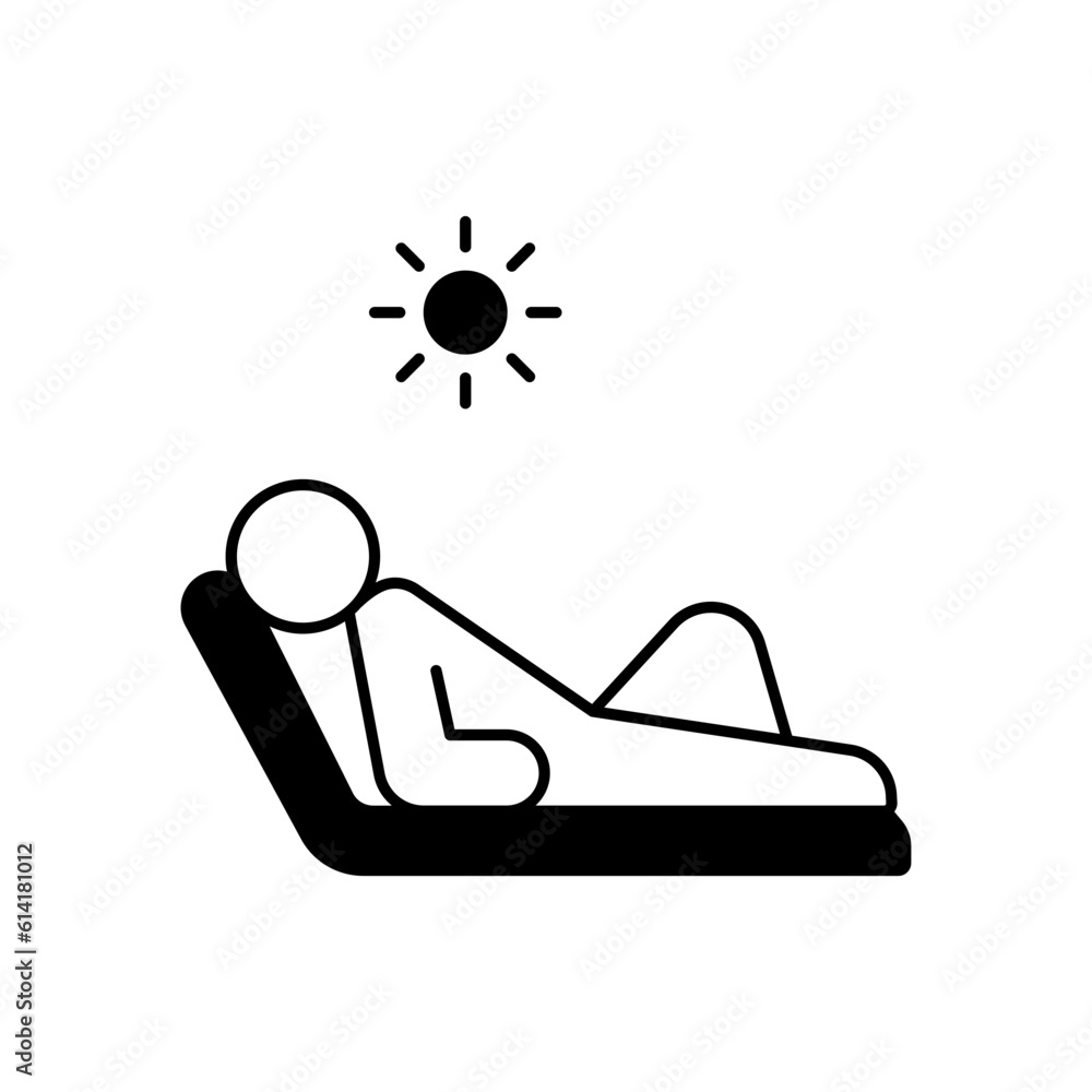 Sun bath Glyph Vector Icon that can easily edit or modify
Sun bath Glyph Vector Icon that can easily edit or modify