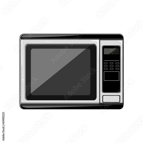 timer microwave kitchen cartoon. cook technology, object oven timer microwave kitchen sign. isolated symbol vector illustration