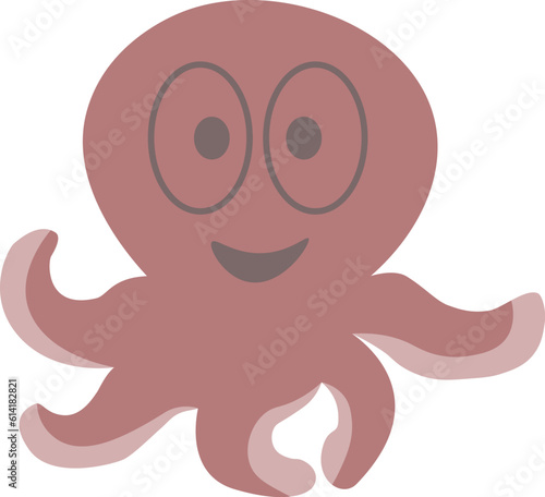 octopus character illustration vector