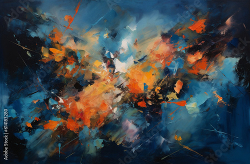 Abstract color jumping abstract painting background  oil painting effect