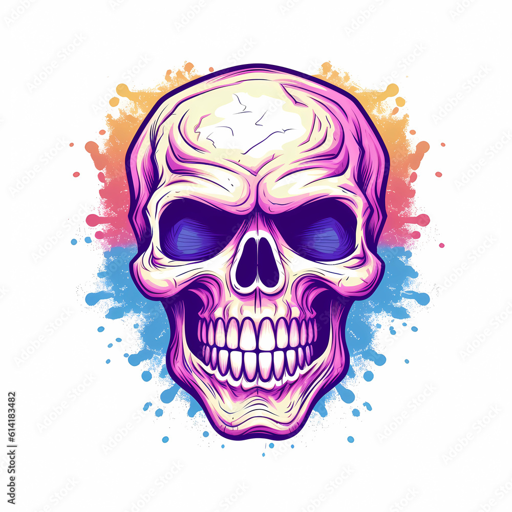 Fototapeta premium Skull logo idea, Generative AI