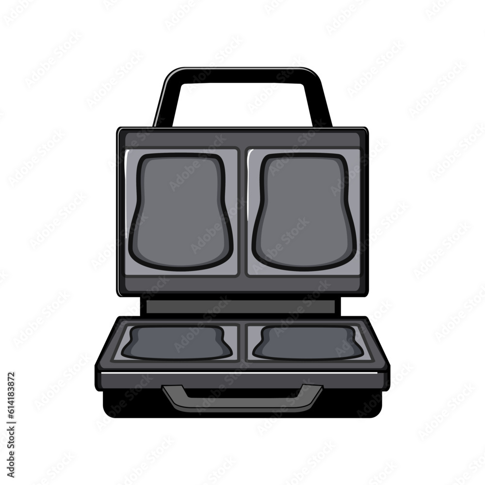 breakfast sandwich maker cartoon. machine fast, bread food breakfast sandwich maker sign. isolated symbol vector illustration breakfast sandwich maker cartoon. machine fast, bread food breakfast sandwich maker sign. isolated symbol vector illustration