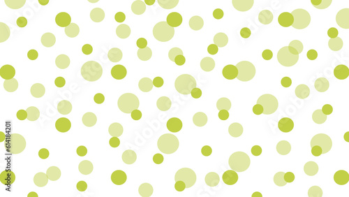 Green dots on white background