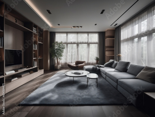 Wallpaper Mural High quality design of the living room interior Torontodigital.ca