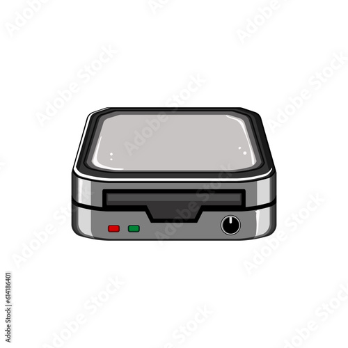 machine waffle iron cartoon. cooking kitchen, dessert belgian machine waffle iron sign. isolated symbol vector illustration