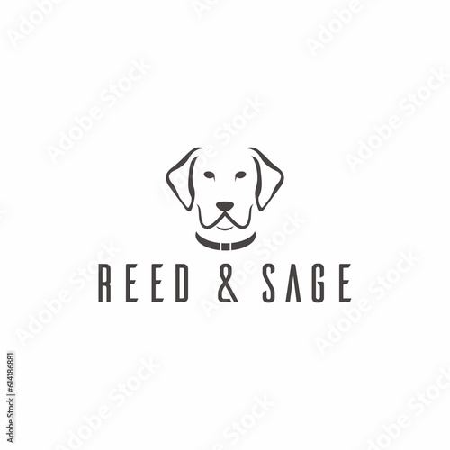 Vector graphic of dog head logo, perfect for animal logo