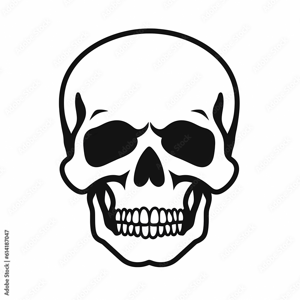 Skull cartoon, Generative AI Skull cartoon, Generative AI