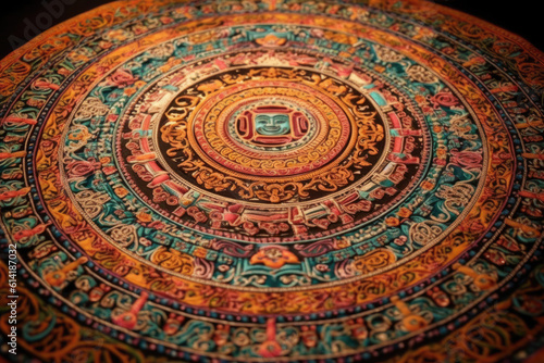 Colorful Buddhist mandala. Beautiful  intricate  ornate design. Asian design. 32