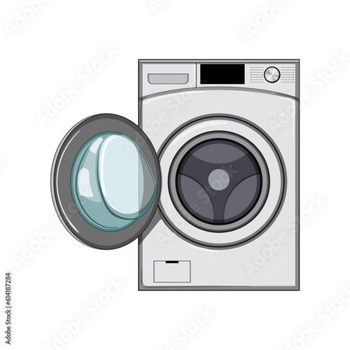 clean washing machine cartoon. household home, room interior clean washing machine sign. isolated symbol vector illustration