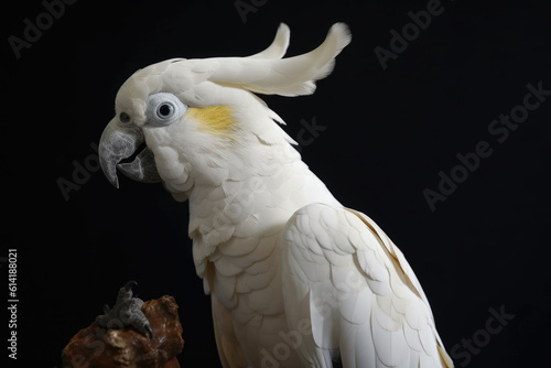 White cockatoo parrot.