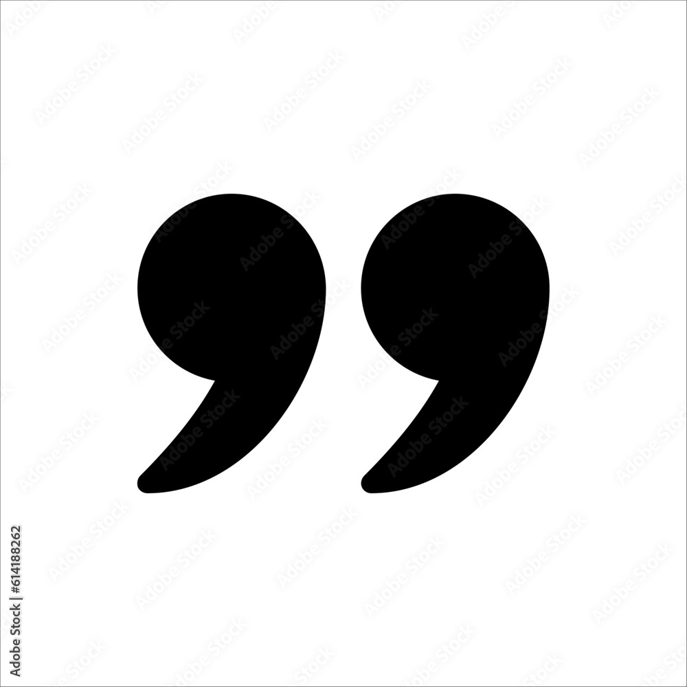 quote icon. quote icon vector for web design, UI, app isolated on white background. quote icon. quote icon vector for web design, UI, app isolated on white background.