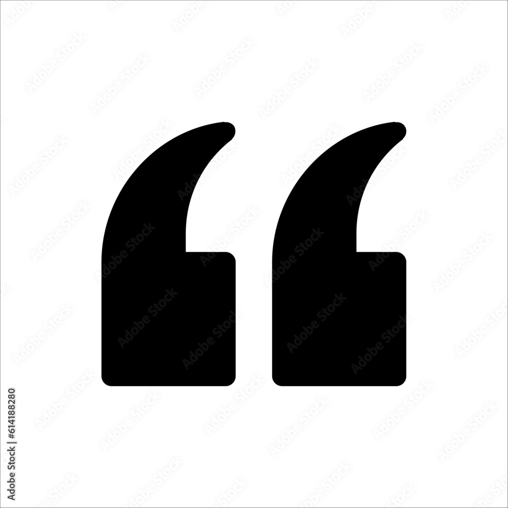 quote icon. quote icon vector for web design, UI, app isolated on white background.