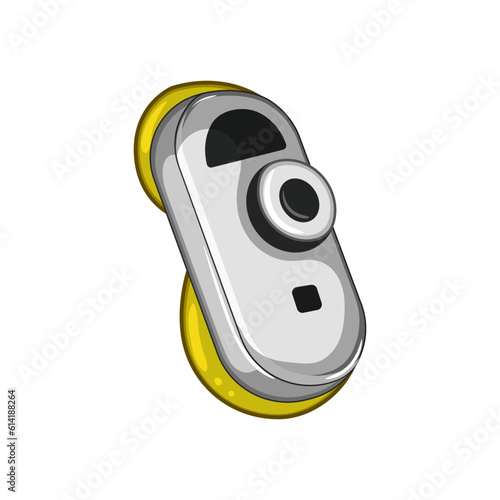 equipment glass cleaning robot cartoon. automatic clean, cleaner home equipment glass cleaning robot sign. isolated symbol vector illustration