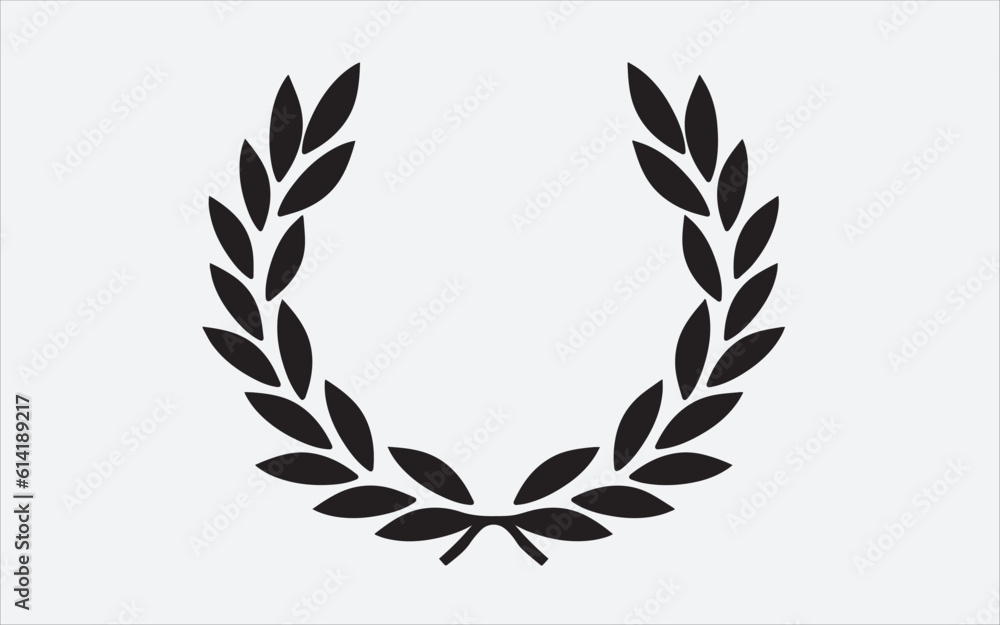 Wreath Vector Art, Icons, and Graphics for Free Download, Laurel Wreath Vector Set Stock Illustration 