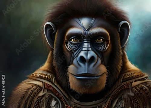 Gorilla ape face design closeup © Vipul Govind Nair 