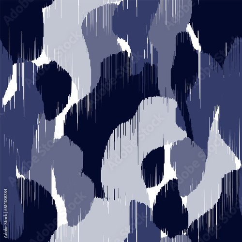 Seamless vector blue camouflage pattern.