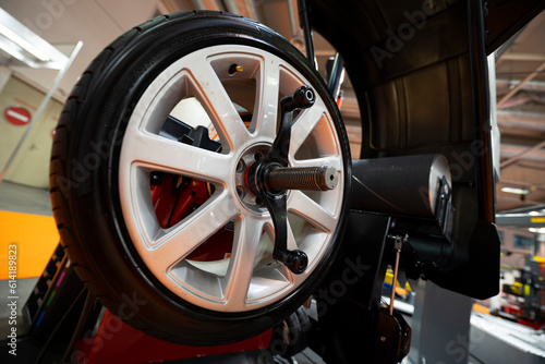 Obraz na plátně Wheel Balancing Machine