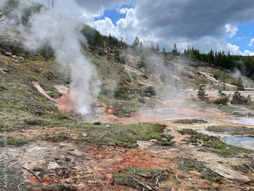 Yellowstone geysers at  Norris Basins