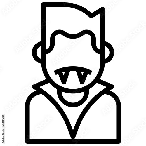 dracula line icon,linear,outline,graphic,illustration