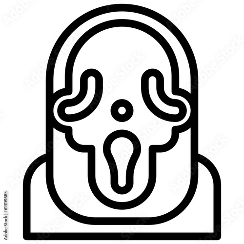 scream line icon,linear,outline,graphic,illustration