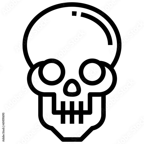 skull line icon,linear,outline,graphic,illustration