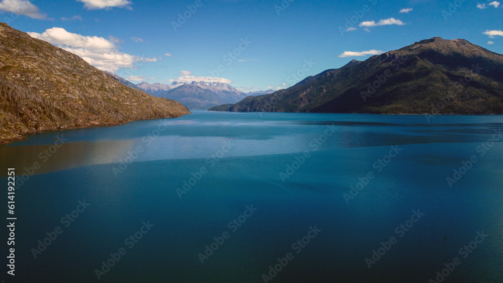Aerial photo by drone of the Lago Puelo