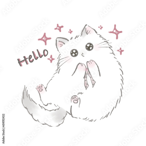 Miri little cat being happy with her daily life