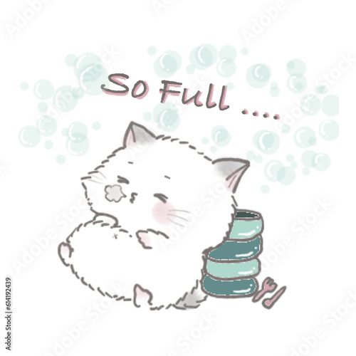 Miri little cat being happy with her daily life