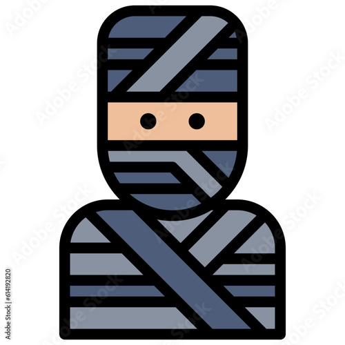 mummy line icon,linear,outline,graphic,illustration