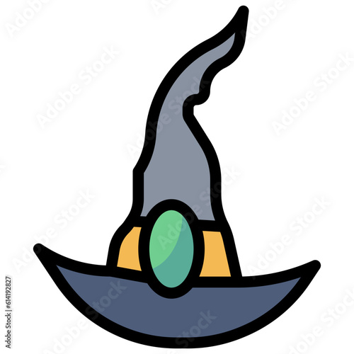 witch line icon,linear,outline,graphic,illustration