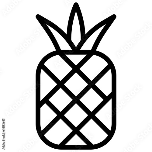 pineapples line icon,linear,outline,graphic,illustration